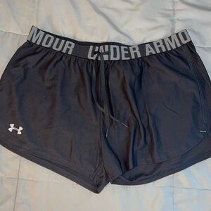 Gray under armor workout shorts